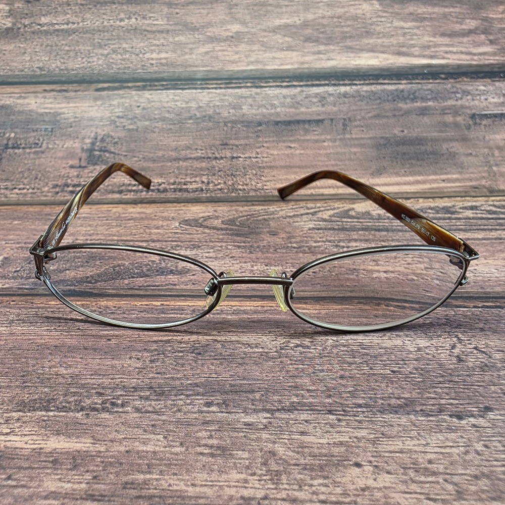Kenneth Cole KC 553 Col.J78 Gunmetal Brown Oval Eyeglasses Frame Italy 50-17-135